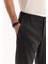 Erkek Antrasit Viskon Karışımlı Kolay Ütülenen Çizgili Slim Fit Pantolon A52Y3006 5