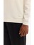 Erkek Ekru Bisiklet Yaka Pamuklu Bi-Stretch Regular Fit Sweatshirt A52Y1235 5