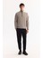 Erkek Gri Dik Yaka Fermuarlı Soft Touch Polar Regular Fit Sweatshirt E001068 6