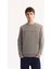 Erkek Gri Bisiklet Yaka Pamuklu Bi-Stretch Baskılı Regular Fit Sweatshirt A52Y1325 1