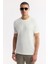 Erkek Beyaz Bisiklet Yaka Baskılı Basic Regular Fit T-Shirt A41Y1167 6