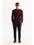 Erkek Bordo Bisiklet Yaka %100 Akrilik Dokulu Triko Regular Fit Kazak E005088 6