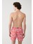 Erkek Kırmızı Hızlı Kuruyan Baskılı Relaxed Fit Relaxed Fit Deniz Şortu A41Y3813 4