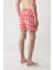 Erkek Kırmızı Hızlı Kuruyan Baskılı Relaxed Fit Relaxed Fit Deniz Şortu A41Y3813 6