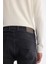 Erkek Siyah Eskitme Yıkamalı Overdy Berlin Slim Fit Jean Pantolon A42Y3511 6