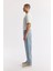 Erkek Açık Mavi %100 Pamuk Tokyo Straight Fit Jean Pantolon A51Y3546 4