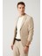 Erkek Bej Yırtmaçlı Astarsız Esnek Kumaş Comfort Slim Fit Comfort Slim Fit Ceket A41Y4000 1