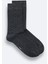 Erkek Antrasit Desenli Bambu Soket Çorap A52Y8502 2