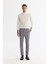 Erkek Gri Yandan Cepli Dokulu Bi-Stretch Slim Fit Pantolon A42Y3211 1