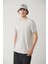 Erkek Gri Bisiklet Yaka Baskılı Soft Touch Regular Fit T-shirt A41y1032 1