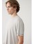 Erkek Gri Bisiklet Yaka Baskılı Soft Touch Regular Fit T-shirt A41y1032 2