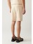 Erkek Bej Jersey Kumaş 2 İplik Yandan Cepli Örme Regular Fit Şort A41Y3622 5