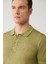 Erkek Haki 3 Düğmeli Polo Yaka Triko Regular Fit T-Shirt A41Y5067 2