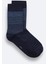 Erkek Lacivert Bambu Desenli Soket Çorap A52Y8501 2
