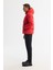 Erkek Kırmızı Kapüşonlu Su İtici Rüzgar Geçirmez -5°C Dayanıklı Şişme Comfort Fit Mont B006046 6
