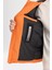 Erkek Turuncu Kapüşonlu Su İtici Rüzgar Geçirmez -5°C Dayanıklı Şişme Comfort Fit Mont B006046 6