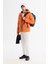 Erkek Turuncu Kapüşonlu Su İtici Rüzgar Geçirmez -5°C Dayanıklı Şişme Comfort Fit Mont B006046 7