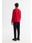 Erkek Kırmızı Bisiklet Yaka Pamuklu Baskılı Elastan Regular Fit Sweatshirt A42Y1227 4