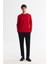 Erkek Kırmızı Bisiklet Yaka Pamuklu Baskılı Elastan Regular Fit Sweatshirt A42Y1227 5