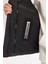 Erkek Siyah Kapüşonlu Su İtici Rüzgar Geçirmez Şişme Comfort Fit Yelek A42Y6504 6