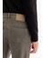 Erkek Gri Klasik Bel Pamuklu Eskitme Yıkamalı Madrid Comfort Slim Fit Jean Pantolon A52Y3516 5