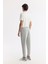 Erkek Gri Beli Lastikli Bağcıklı Bi-Stretch Regular Fit Eşofman Altı B003400 3