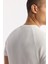 Erkek Ekru Bisiklet Yaka Rayon Triko Regular Fit T-Shirt A51Y5005 3