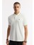 Erkek Ekru Polo Yaka Bi-Stretch Regular Fit T-Shirt A51Y1000 6