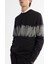 Erkek Siyah Bisiklet Yaka Sweatshirt B001203 2