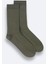 Erkek Haki Dokulu Bambu Soket Çorap A42Y8508 2
