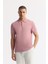 Erkek Gül Kurusu Kıvrılmaz Polo Yaka %100 Pamuk Basic Regular Fit T-Shirt B001032 1