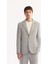 Erkek Gri Mono Yaka Bi-Stretch Hafif Dokulu Blazer Comfort Slim Fit Ceket A52Y4003 1