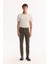 Erkek Haki Klasik Bel Pamuklu Eskitme Yıkamalı Roma Crop Slim Fit Jean Pantolon A52Y3514 1