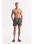 Erkek Siyah Hızlı Kuruyan Baskılı Çantalı Relaxed Fit Relaxed Fit Deniz Şortu A51Y3828 6