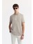 Erkek Gri Polo Yaka Bi-Stretch Baskılı İnterlok Regular Fit T-Shirt A51Y1007 1
