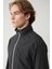 Erkek Antrasit Dik Yaka Kapüşonlu Fermuarlı Su itici Bi-Stretch Comfort Fit Mont A41Y6035 2