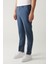 Erkek Mavi Yandan Cepli Keten Karışımlı Relaxed Fit Pantolon A41Y3260 3