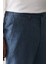 Erkek Mavi Yandan Cepli Keten Karışımlı Relaxed Fit Pantolon A41Y3260 6
