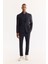 Erkek Lacivert Mono Yaka Bi-Stretch Su İtici Kırışmayan Blazer Comfort Slim Fit Ceket A52Y4009 6