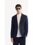 Erkek Lacivert Mono Yaka Bi-Stretch Hafif Dokulu Blazer Comfort Slim Fit Ceket A52Y4013 1
