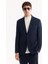 Erkek Lacivert Mono Yaka Bi-Stretch Hafif Dokulu Blazer Comfort Slim Fit Ceket A52Y4013 5