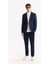 Erkek Lacivert Mono Yaka Bi-Stretch Hafif Dokulu Blazer Comfort Slim Fit Ceket A52Y4013 6