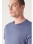 Erkek İndigo Bisiklet Yaka Soft Touch Basic Regular Fit T-Shirt B001171 2