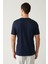 Erkek Lacivert Bisiklet Yaka Soft Touch Basic Regular Fit T-Shirt B001171 4