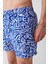 Erkek Mavi Geometrik Baskılı Deniz Şortu A31Y3805 5