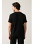 Erkek Siyah Bisiklet Yaka Jersey Kumaş Garnili Regular Fit T-shirt A41y1114 4