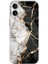 iPhone 16 Plus Uyumlu Siyah Beyaz Mermer Baskılı Silikon Kılıf 1