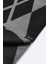 Erkek Gri-siyah Viskon Karışımlı Püsküllü Desenli Şal A42y9406 3
