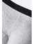 Erkek Gri Basic Pamuklu Tekli Regular Fit Boxer B009510 3