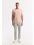 Erkek Pembe Bisiklet Yaka Baskılı Basic Regular Fit T-Shirt A41Y1167 6